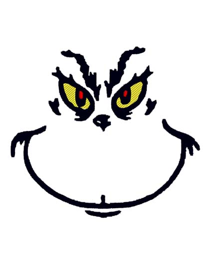 Grinch Face Outline Pic
